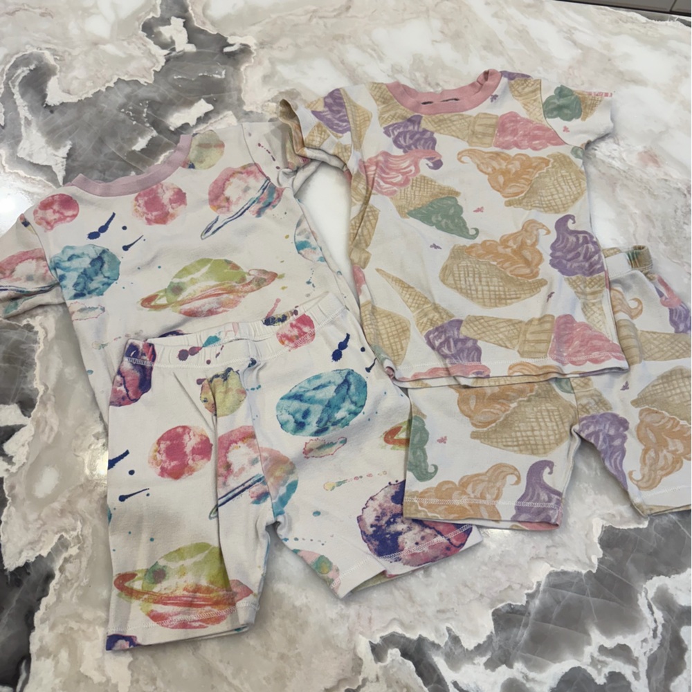 Burt's Bees Girls Pajama Bundle - 4 Sets